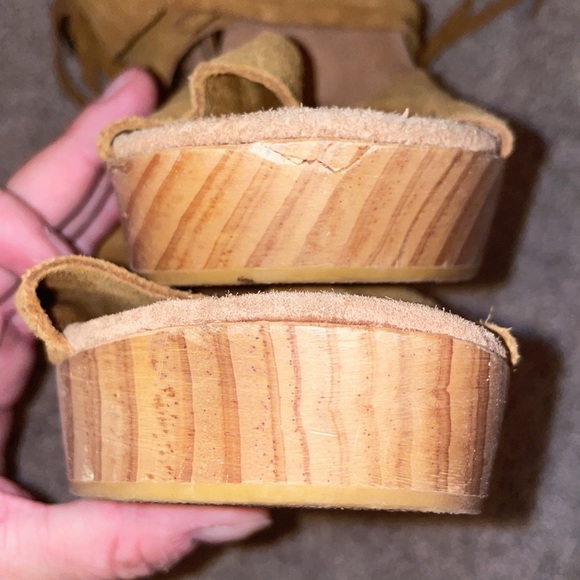 Free People dover clog sandals 41 womens shoes suede ankle strap heels 9.5 - Picture 14 of 16